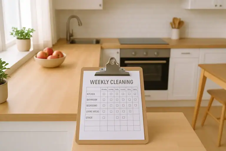 Weekly Cleaning Schedule for Busy People: A Simple Checklist That Actually Works