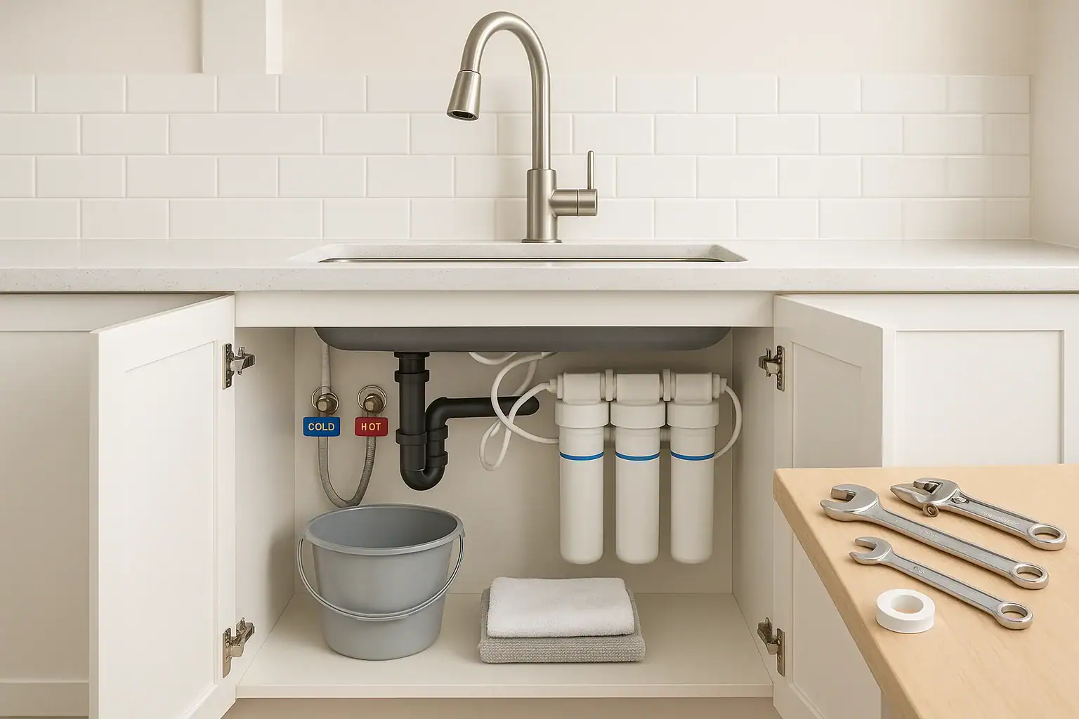 Under-Sink Filter Installation Checklist: Tools, Shutoff, and Leak Prevention