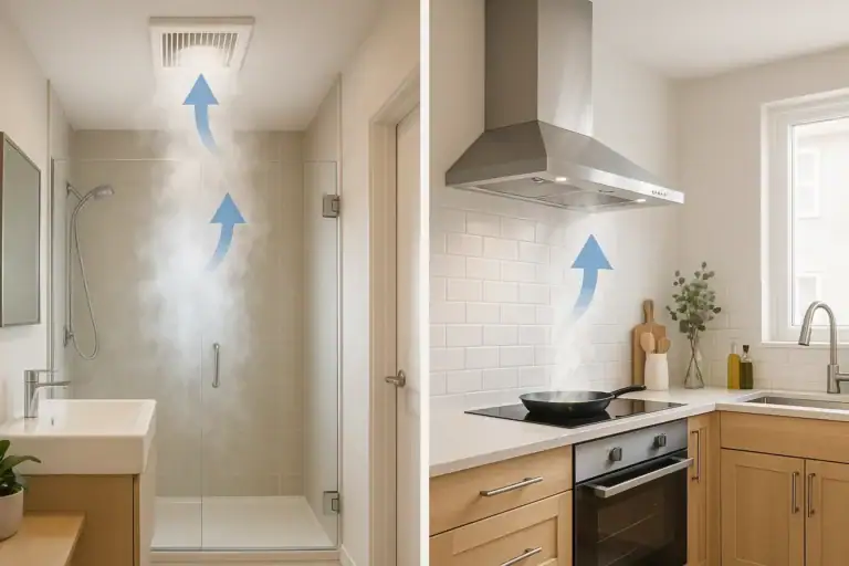 How to Use Exhaust Fans Correctly for Better Bathroom and Kitchen Airflow