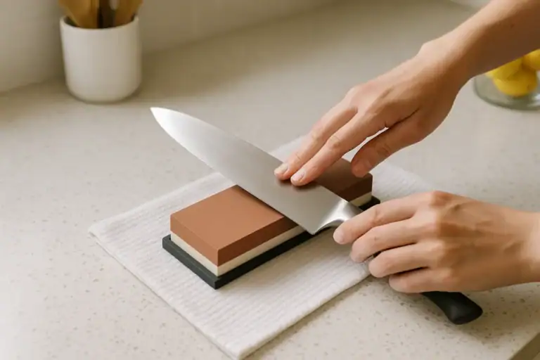 How to Sharpen Kitchen Knives at Home: Simple Method and Safety Tips
