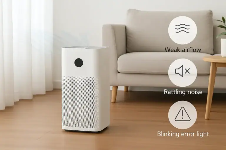 Air Purifier Troubleshooting: Fix Weak Airflow, Rattling, and Error Lights