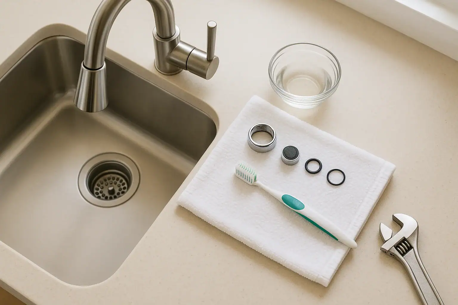 How to Clean a Kitchen Faucet Aerator and Improve Water Flow