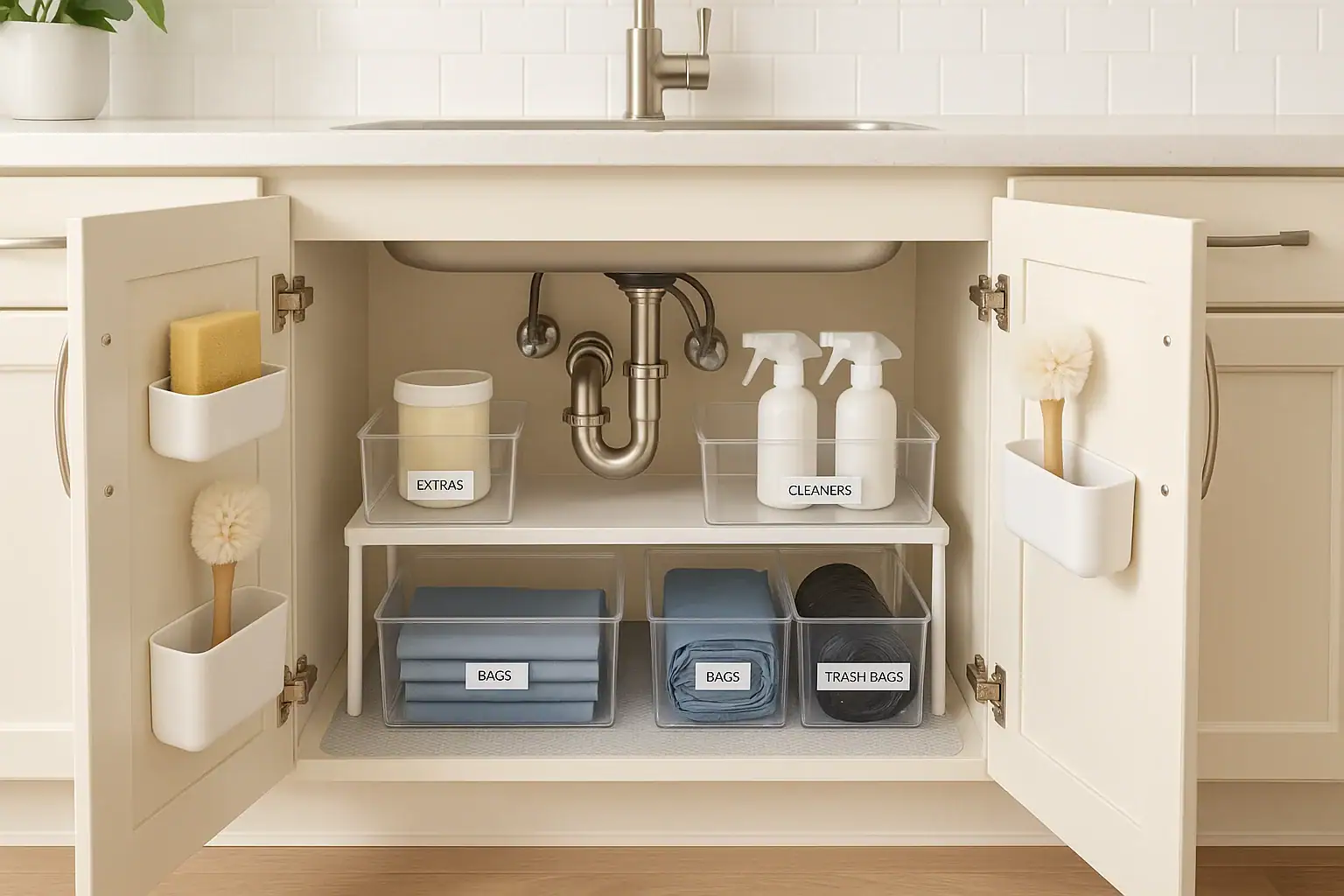Under-Sink Organization Ideas That Prevent Clutter, Leaks, and Mildew