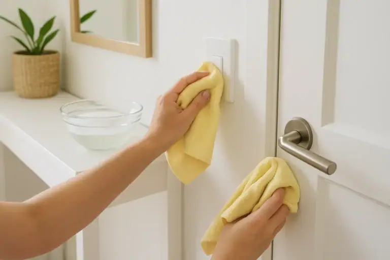 How to Clean Light Switches and Door Handles Without Damaging Them