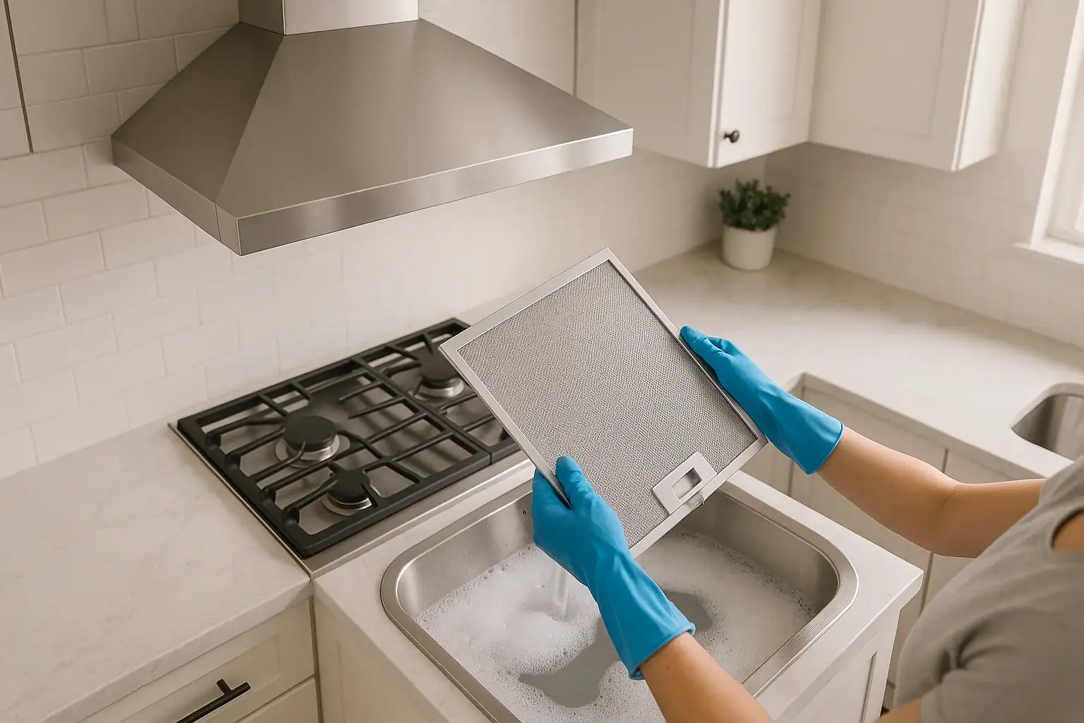 How to Clean Range Hood Filters Without a Greasy Mess