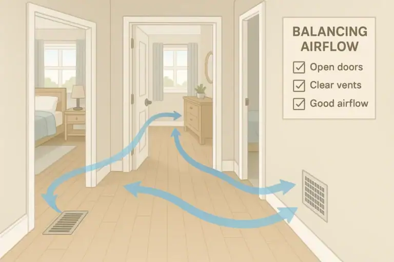 How to Balance Airflow Between Rooms at Home: A Practical Checklist