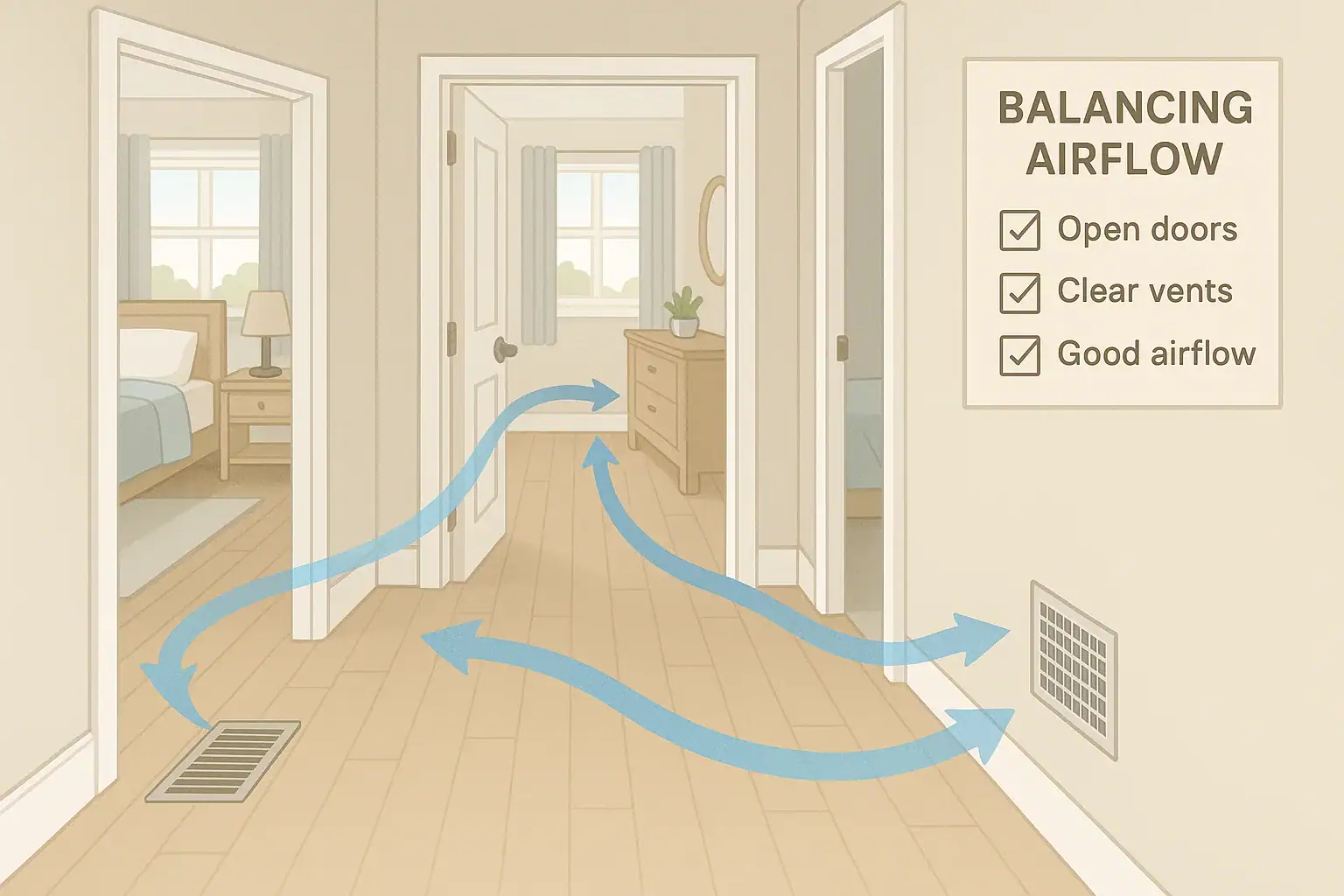 How to Balance Airflow Between Rooms at Home: A Practical Checklist