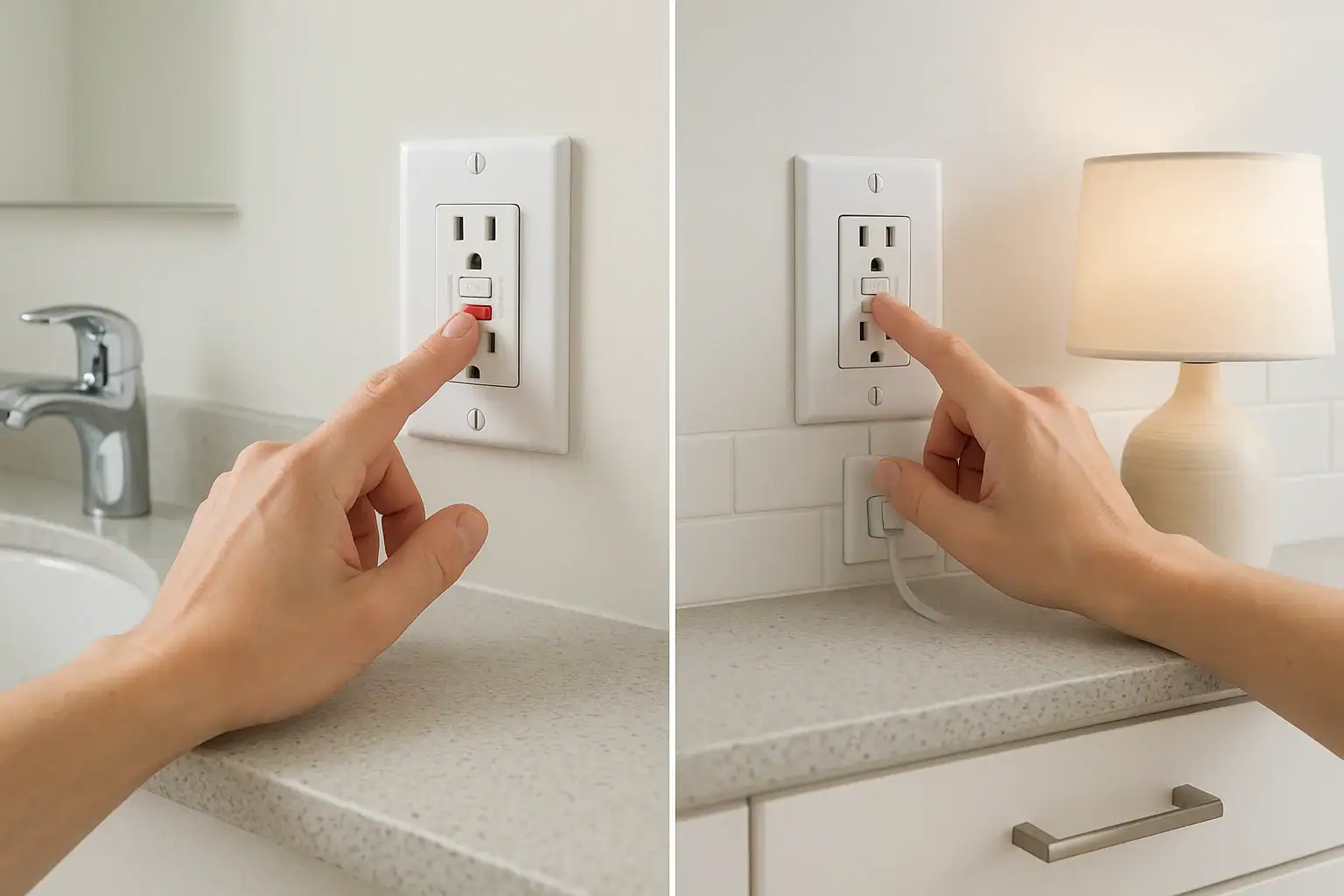 How to Test GFCI Outlets Safely in Bathrooms and Kitchens: A Simple Checklist