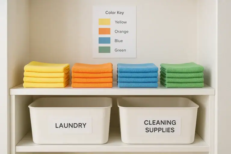 How to Use a Microfiber Cloth Color Coding System for Stress-Free Home Cleaning