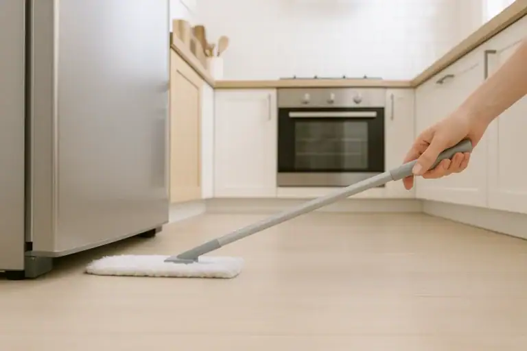How to Clean Under Appliances Safely Without Moving Everything
