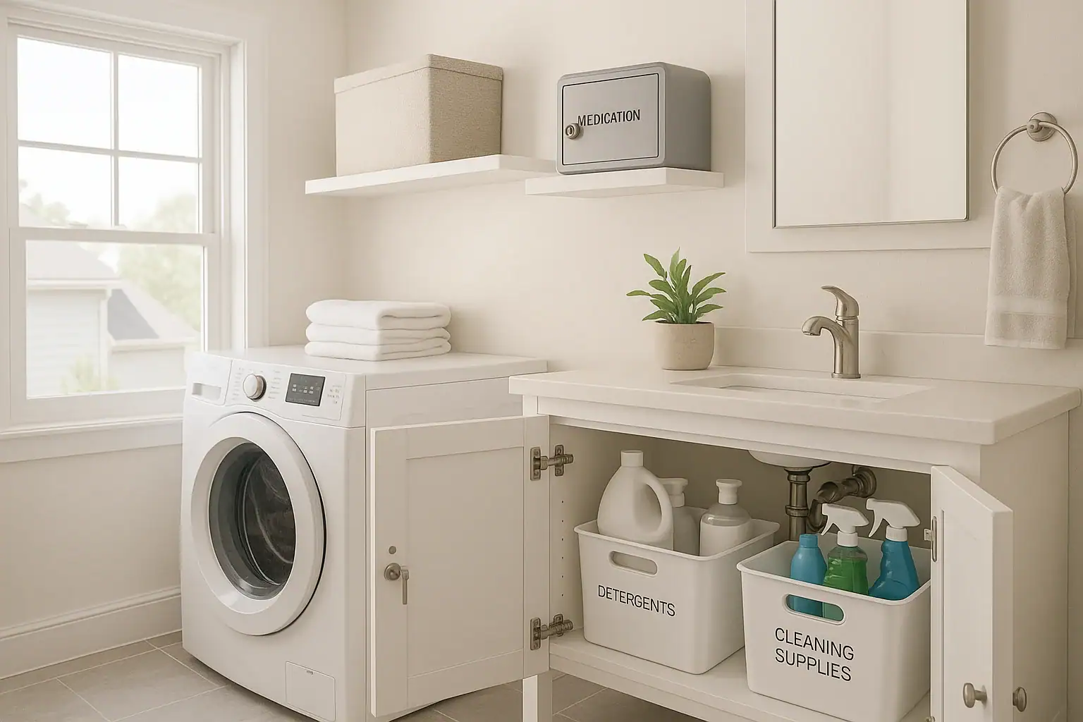 Medication Lockbox and Cleaning Supply Safety Storage Checklist
